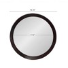 PAGED Transitional Style Bathroom Mirror, 19.75" x 19.75" Round Wall Mirror with Wood Frame, Vanity Mirror for Bathroom, Bedroom - 3 of 4