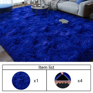 LOVEVOOK 4x6 Feet Area Rugs for Living Room Bedroom, Non-Slip Rug, Carpet for Home Dorm Decor, Comes with 4 Carpet Anti Slip Stickers - 1 of 4