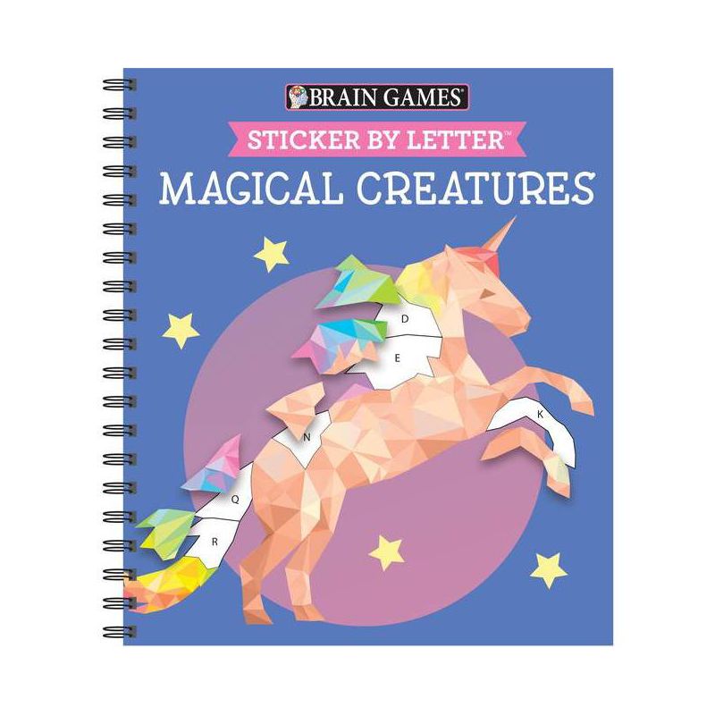 Brain Games - Sticker by Letter: Magical Creatures (Sticker Puzzles - Kids Activity Book) - (Mixed Media Product), 1 of 2