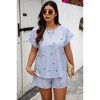 I am a Fashion Junky Heart Print Plus Size Two Pieces Strip Loose Sets - 3 of 4