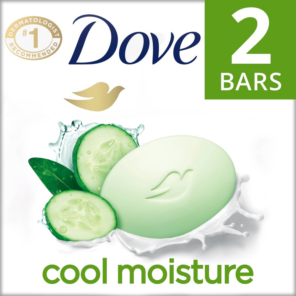 UPC 011111611023 product image for Dove Beauty Cool Moisture Beauty Bar Soap - Cucumber & Green Tea - 2pk - 3.75oz  | upcitemdb.com