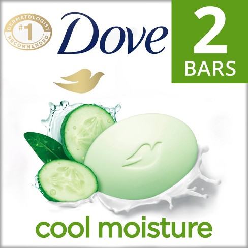 Dove Beauty Cool Moisture Beauty Bar Soap - Cucumber & Green Tea - 3.75oz each - image 1 of 3