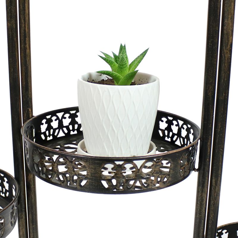 Sunnydaze Indoor/Outdoor Steel 10-Tiered Folding Succulent Flower Plant Display Stand - 52" - Bronze, 5 of 12