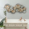 LuxenHome 47" W Distressed Metal Modern Flower Wall Decor Gray - image 3 of 4