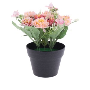 Unique Bargains Artificial Plants Chrysanthemum Plastic 4.33"x4.33"x7.87" 1 Pcs - 1 of 4