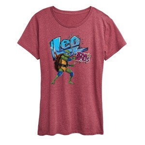 Women's - Teenage Mutant Ninja Turtles - Leonardo AKA Leo Short Sleeve Graphic T-Shirt - 1 of 4