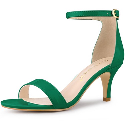 Allegra K Women's Ankle Strap High Heeled Open Toe Stiletto Heels Sandals  Green 7 : Target