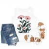 The Juniper Shop Pink Daisies Watercolor Youth Tank Top - XL - White - 2 of 4