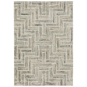 Captiv8e Designs Cayden Casual Herringbone Ivory/Beige Rug - 1 of 4
