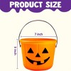 Joyfy Halloween Party Favors 6pcs Halloween Trick Or Treat Pumpkin Bucket Jack O Lantern Basket And Pails With Handle For Party Decorations Supplies - 3 of 4
