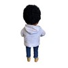 Our Brown Boy Joy Original My Friend White Hoodie Baby Doll 2 - 3 of 4