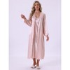 INSPIRE CHIC Women's 2 Pcs Satin Silky V-neck Camisole Comfortable Bridesmaid Robes - 2 of 4