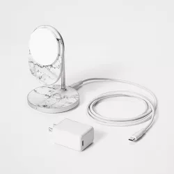 heyday™ 2-in-1 Adjustable MagSafe Stand - White Marble