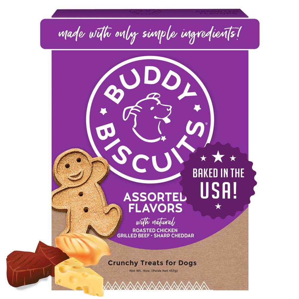 Photos - Dog Food Buddy Biscuits Crunchy Assorted Flavors with Beef, Chicken and Cheese Bisc