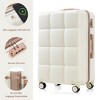 Gulches Luggage Sets 4 Piece, 20" with USB Port,  ABS Durable Suitcase with Travel Bag,  Cup Holder, ABS Hard Shell Luggage with Spinner Wheels, beige - 4 of 4