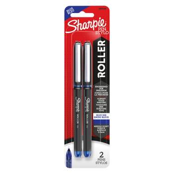 Sharpie Sharpie Rollerball Pen, Needle Point (0.5mm), Blue Ink, 2 Count
