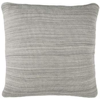 Loveable Knit Pillow - Light Grey/Natural - 20" x 20" - Safavieh .