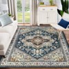 Modern Washable Area Rug for Living Room, Vintage Throw Soft Rug with Non Slip Backing, Low Pile Stain Resistant Indoor Carpet for Home - 2 of 4