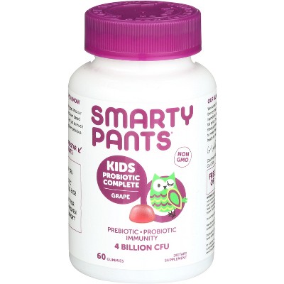 Smartypants Kids Probiotic Complete Grape, 60 Gummies (pack Of 1) : Target