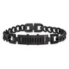 Black Bow Jewelry Men's 11mm Black Plated Stainless Steel I.D. Bracelet, 8.25 Inch - 3 of 4