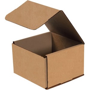 Box Partners Corrugated Mailers 6" x 6" x 4" Kraft 50/Bundle M664K - 1 of 2