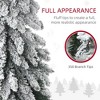 7ft Tall Prelit Pencil Artificial Christmas Tree Holiday D¨¦cor with 534 Snow Flocked Branches, 350 Warm White or Colorful LED Lights, Downswept Shape - 4 of 4
