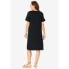 Woman Within Women's Plus Size Perfect Short-Sleeve V-Neck Tee Dress - 3 of 4