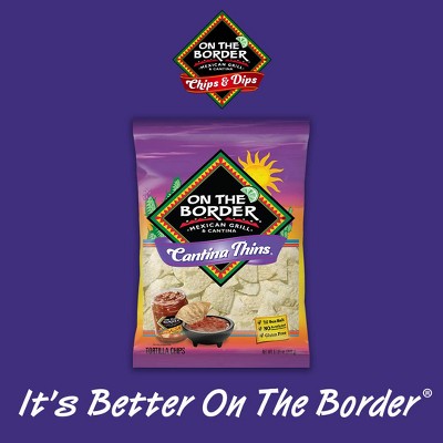 On The Border Café Style Tortilla Chips - 15oz : Target