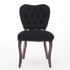 NicBex Dining Chair Set of 2 Modern Velvet Fabric Kitchen Chairs with Tufted Backrest for Dining Room - 1 of 4