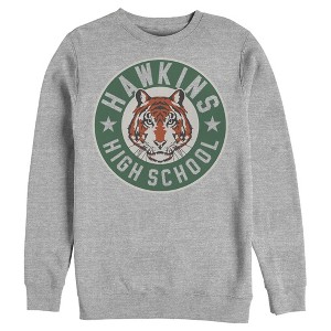 Men's Stranger Things Hawkins High School Tiger Mascot Sweatshirt - 1 of 3