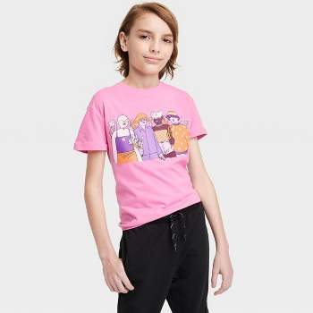 Kids' 'People' Short Sleeve T-Shirt - Pink