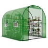 PE Iron Arched Large Greenhouse -, Moisture Retaining, Rainproof, Insulated - 3 of 4