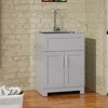 Akoasm 24 Inch Stainless Steel Bathroom Storage Cabinet-Gray - 3 of 4
