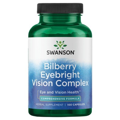 Swanson Herbal Supplements Bilberry Eyebright Vision Complex 100 Caps.
