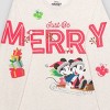 Adult Mickey Mouse & Friends Holiday Family Matching Fleece Sweatshirt - Oatmeal - 3 of 4
