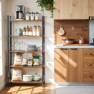 5-Tier Tall Bookshelf, Bookcase with Steel Frame, Book Shelf for Living Room, Home Office, Study, 11.8 x 31.5 x 60.6 Inches, Industrial Style - 1 of 4