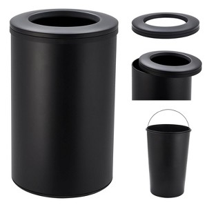 Commercial Trash Can, 10.5 Gallon Direct Dump Stainless Steel Rectangular Garbage Bin, for Restroom & Bar - 1 of 4