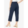 Jessica London Women's Plus Size Stretch Knit Wide Leg Crop Pant - 3 of 4