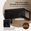 Vanity Makeup Desk with HD Round Mirror, 40" Small Modern Black Vanity Desk, Dressing Table with 2 Drawers, Girls Compact Vanity Desk for Bedroom - 4 of 4