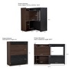 INFURNIC Decorative Storage Cabinets Multifunctional Extendable Buffet Sideboard with Adjustable Shelves and Drawers, Black, 43"*15"*39.25" - 2 of 4
