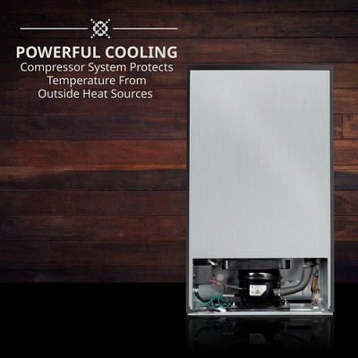 Ivation 33 Bottle Black Dual Zone Wine Cooler with Lock