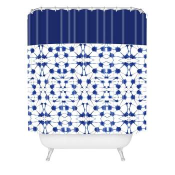 Jacqueline Maldonado Shibori Color Block Shower Curtain Blue - Deny Designs