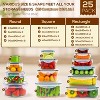 50-PCS Thick Airtight Food Storage Containers with Lids, Microwave & Fridge Safe - 2 of 4
