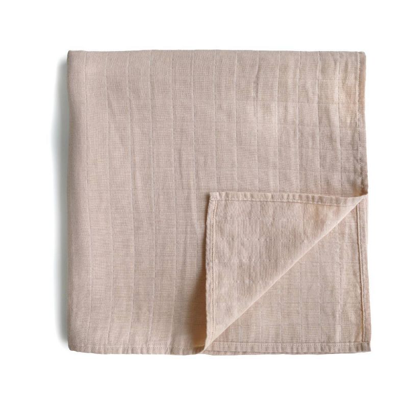 Mushie Muslin Swaddle Blanket Organic Cotton, 1 of 4