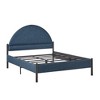 NicBex Queen Upholstered Platform Bed Frame with Curved Headboard,Metal Slats Support,Under Bed Storage,No Box Spring Needed,Easy Assembly - 3 of 4