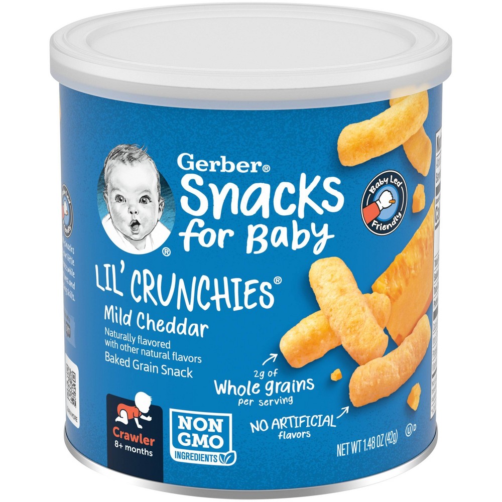 Photos - Baby Food Gerber Lil' Crunchies Mild Cheddar Baked Corn Baby Snacks - 1.48oz 