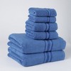 Plazatex Luxurious All Season Towel Set Durable and Breathable Material 6 Piece Navy - 2 of 4