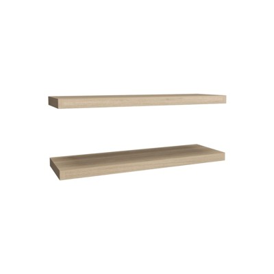 SEVOBAL Utility Storage Shelves Floating Shelf Dallas Set of Two Modern Design for Living Room or Office, Beige, 9.8"*31.5"*1.5"