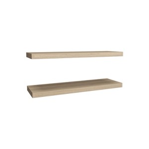SEVOBAL Utility Storage Shelves Floating Shelf Dallas Set of Two Modern Design for Living Room or Office, Beige, 9.8"*31.5"*1.5" - 1 of 4