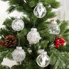 25 Pcs Christmas Ball Ornaments, 2.36 Inch Clear Christmas Tree Decorations, Shatterproof PVC Halling Balls Ornaments Set - 2 of 4
